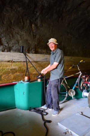 Dad working hard on the bow
