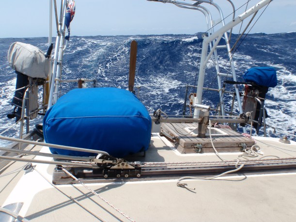 Rough seas - do what's necessary to make the boat safe, then relax