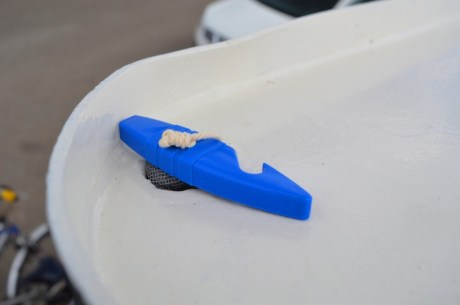 Cleverly designed filters on the top of the wheelhouse. Layers of mozzie netting, cinched together and a plastic handle attached so they don't gradually slide down the pipe. (Plastic came from handle off the pipe cleaner brush) - we have several 'filters' each side.