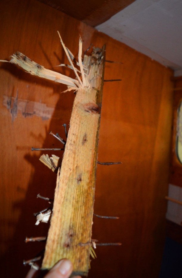 The construction is magnificent and exhausting - every piece of timber has been held in with excessive nails!