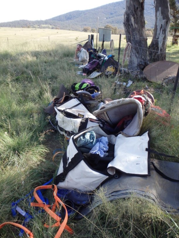 We'd just unloaded here - next job (once the horses were taken care of) was to sort our gear and pitch the tent