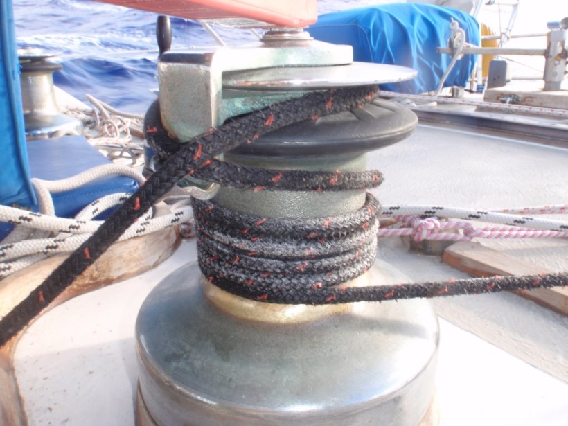 Water constantly splashed over the entire boat - coating the everything in a fine salt